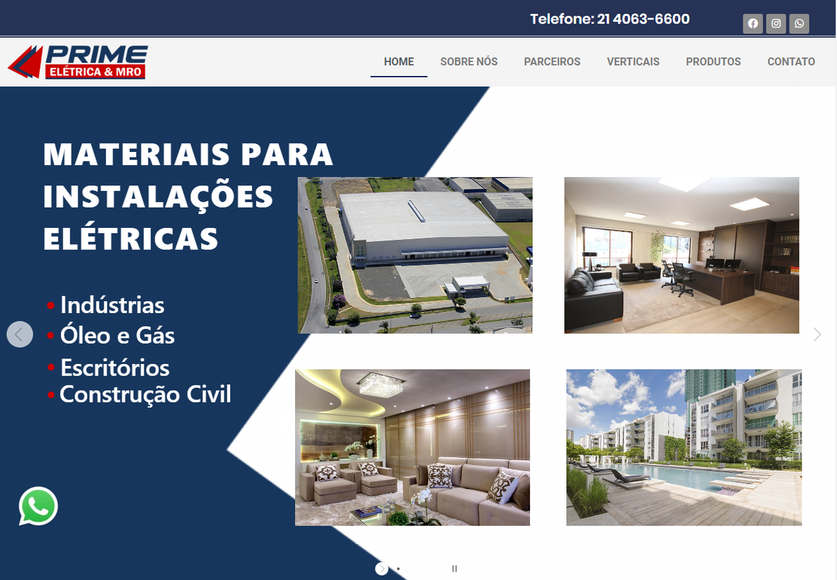 DESENVOLVIMENTO DE SITE PRIME MRO